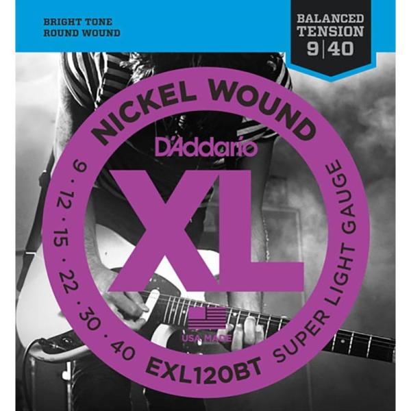 DfAddario yH̃X[p[Z[z XL Nickel Electric Guitar Strings EXL120BT (Balanced Tension Super Light/09-40)