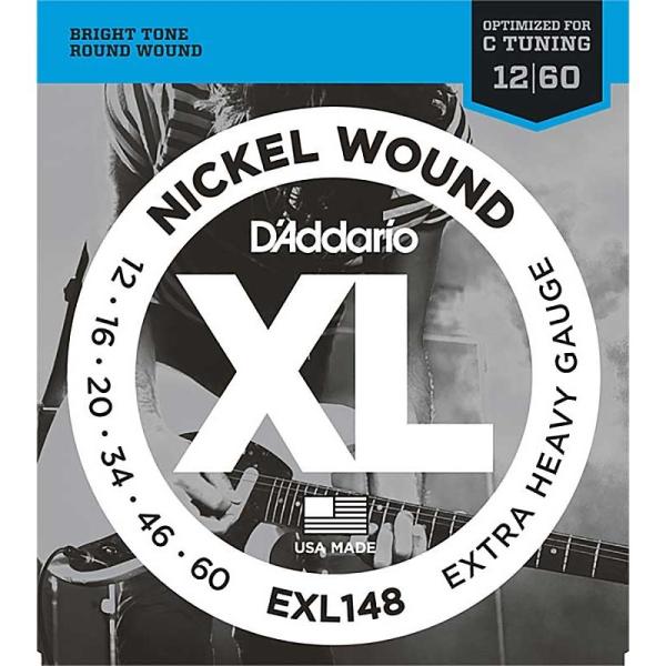 DfAddario XL Nickel Electric Guitar Strings EXL148 (Extra Heavy/12-60)