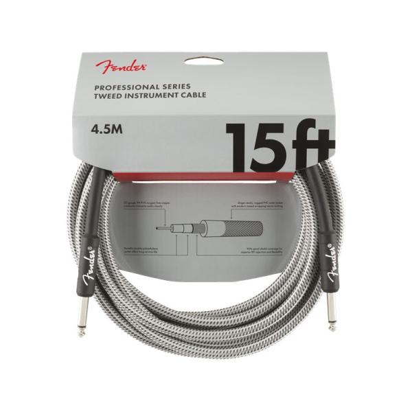 他サイト： Fender USA Professional Series Instrument Cable 15' (White Tweed)の商品画像