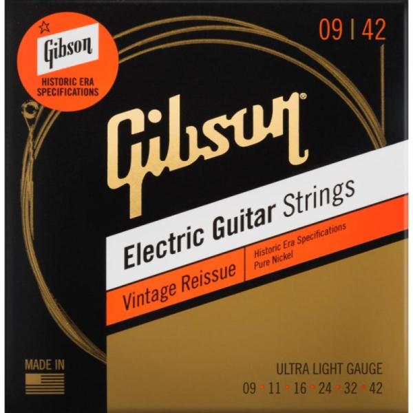 Gibson �y�Ẵ{�[�i�X�Z�[���z Vintage Reissue Electric Guitar Strings (Ultra Light) [SEG-HVR9]