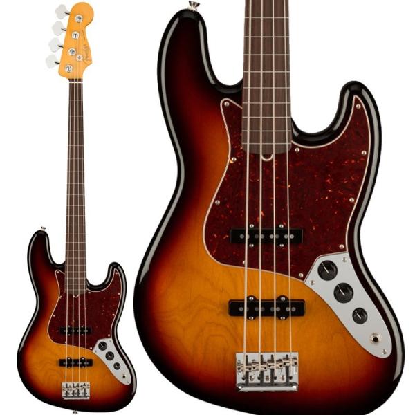 Fender USA American Professional II Jazz Bass FRETLESS (3-Color Sunburst/Rosewood) ylグOiiz yubNtCf[Z[z