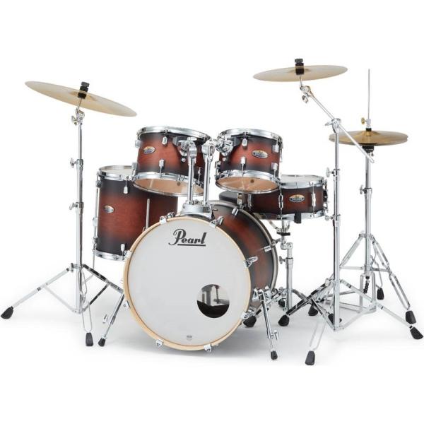 Pearl Decade Maple �R���p�N�g�T�C�Y �h�����t���Z�b�g�i�V���o�������j[DMP805S/C-D]�y�J���[�F#260 Satin Brown Burst�z�y�����񂹕i�z