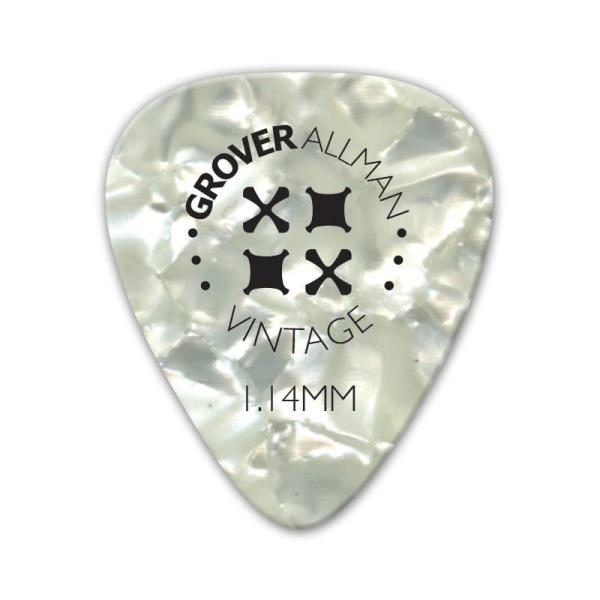 Grover Allman Vintage Celluloid Pro Picks 1.14mm [White]