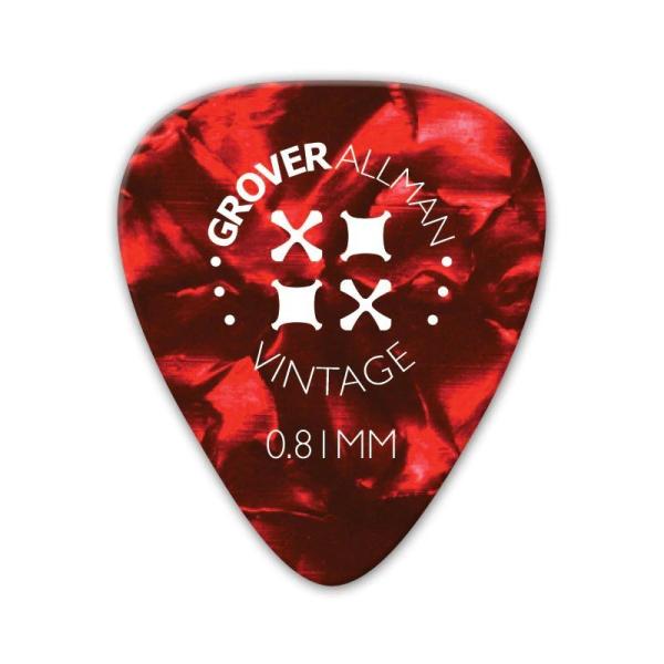 Grover Allman Vintage Celluloid Pro Picks 0.81mm [Red]