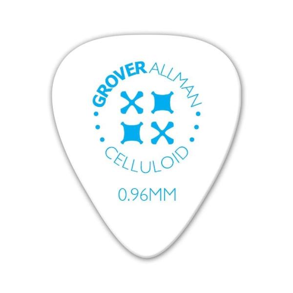 Grover Allman Celluloid Standard Pro Picks 0.96mm [White]