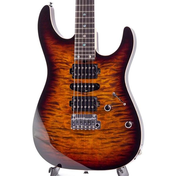 DST-Pro24 Quilt Maple Top (Tiger Eye Burst) w/Buzz Feiten Tuning System