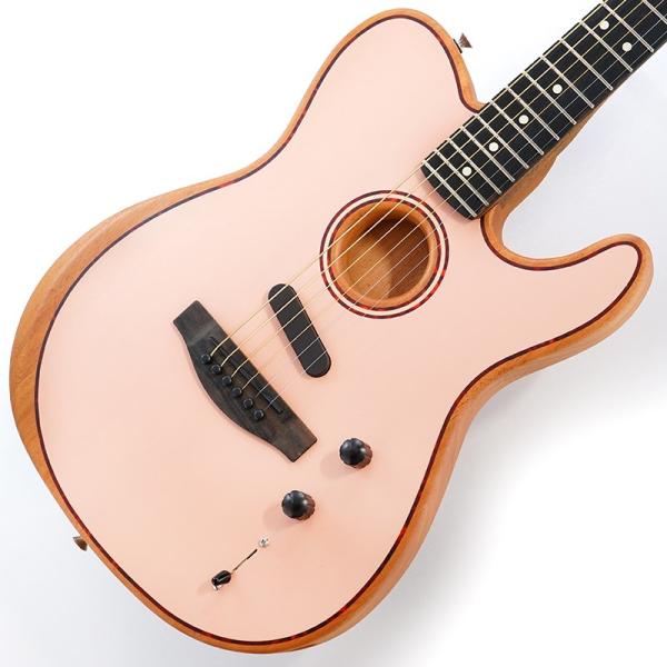 FSR American Acoustasonic Telecaster Shell Pink Ebony Fingerboard
