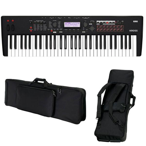 KORG KROSS2-61 SCホワイトシンセサイザー 本体と専用ケース KORG KROSS2-61-SC (ホワイト) バンド用キーボードならこれ！ 61