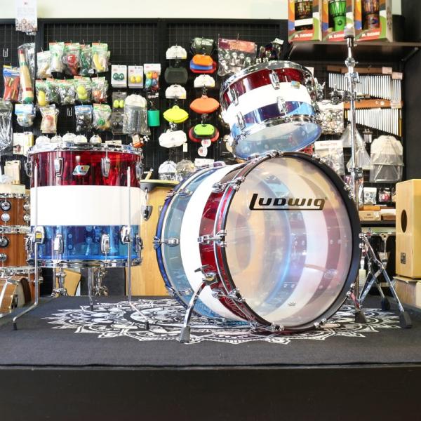 Vistalite 3-Piece Drum Kit Limited Edition Patterns - Pattern A [Red/White/Blue] (L94233LXE1WC)