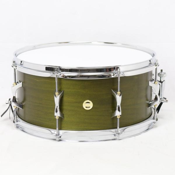 Flex-Tuned Maple Snare Drum 14x6.5 - Matte Olive Lacquer