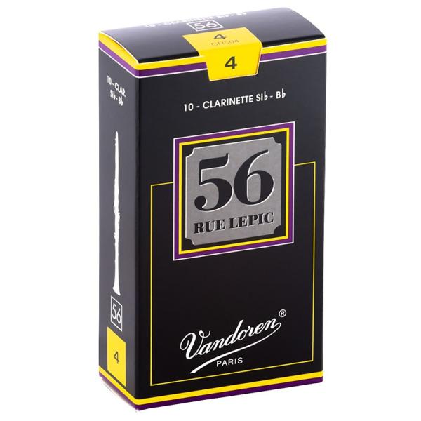バンドーレン ルピック56 、硬さ3 、4箱セット。 vandoren（バンドーレン） 《硬さ：4》B♭クラリネット用リード