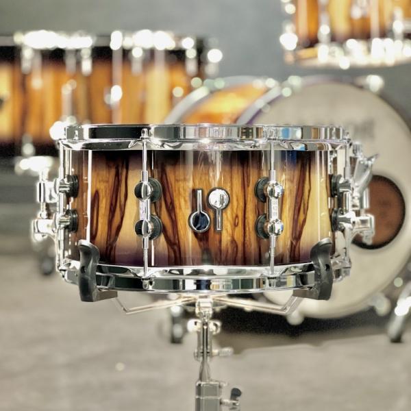 SQ2 System Snare Drum Beech 13 x 6.5 Purple Burst Finish with African Marble