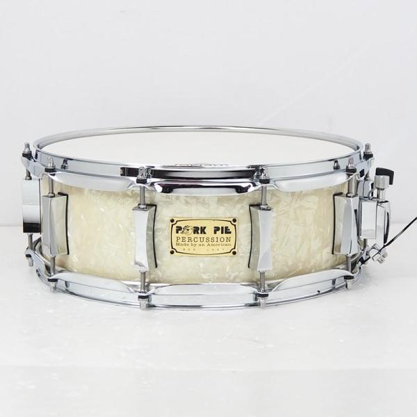 8ply Maple Snare Drum 14x5 Vintage White Marine Pearl Wrap