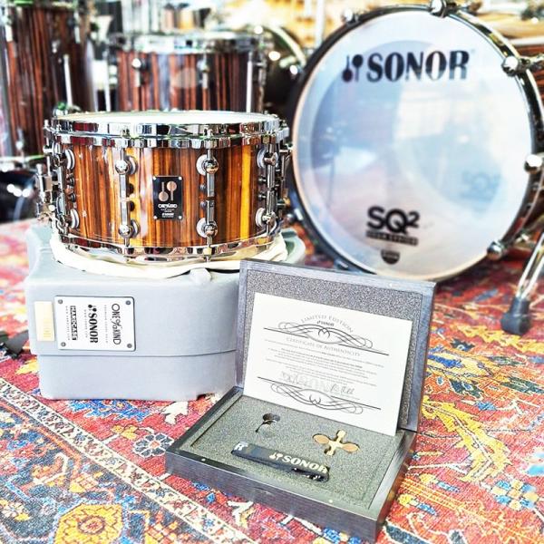 OOAK15-1407SDWD BC One of A Kind Snare Drum 14x7 Black Chacate 2015