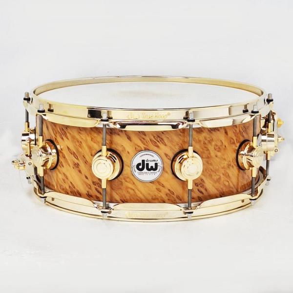 Collector's Pure Maple Snare Drum 14x5.5 Standard Shell Exotic Twisted Mapa Burl