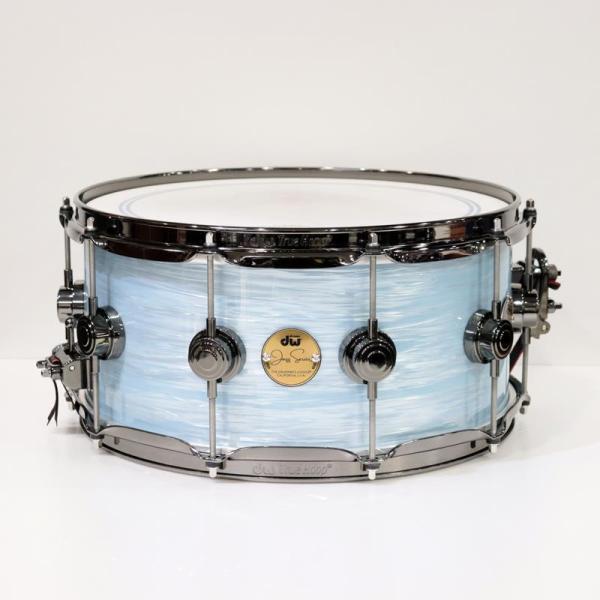 Collector's Jazz Series Maple/Gum Snare Drum 14x6.5 Pale Blue Oyster