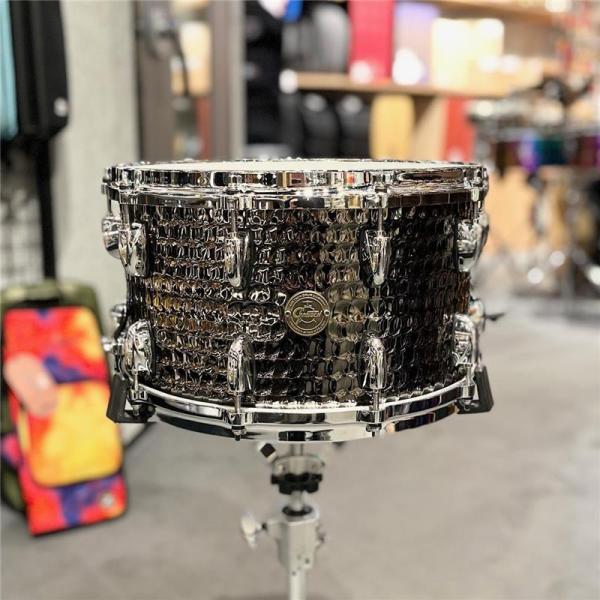 S1-0814-BSH Full Range Snare Drum Hammered Black Steel 14x8