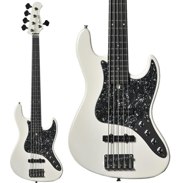 Bacchus Universeの新定番DXシリーズのスポット生産モデルが登場！こちらは5弦アクティブ仕様です！表現が難しいパールホワイト（PWH）カラーを、国産ハイエンドモデルを手がける飛鳥工場で調合したサンプルをもとに再現。淡く上品な輝...