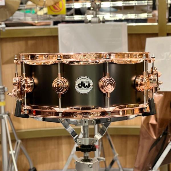 Collector's Series Satin Black Over Brass Snare 14" x 5.5"