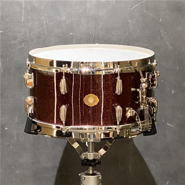 Radio King Solid Maple Snare Drum 14x7 Maroon Glass