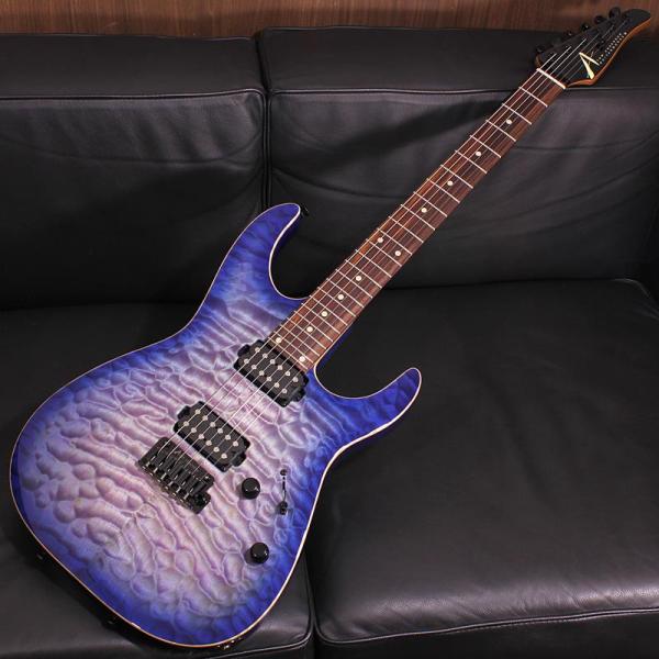 Angel Quilt Maple Top Abalone to Deep Ocean Blue Burst with Binding