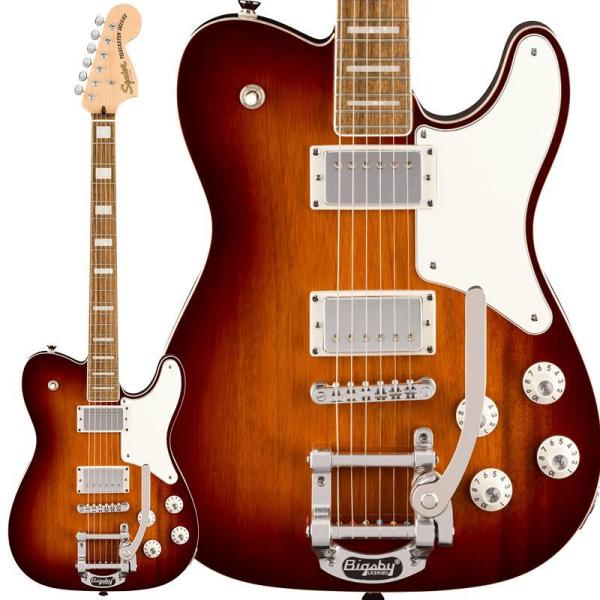 Squier by Fender Paranormal Troublemaker Telecaster Deluxe Bigsby (Honey Sunburst)