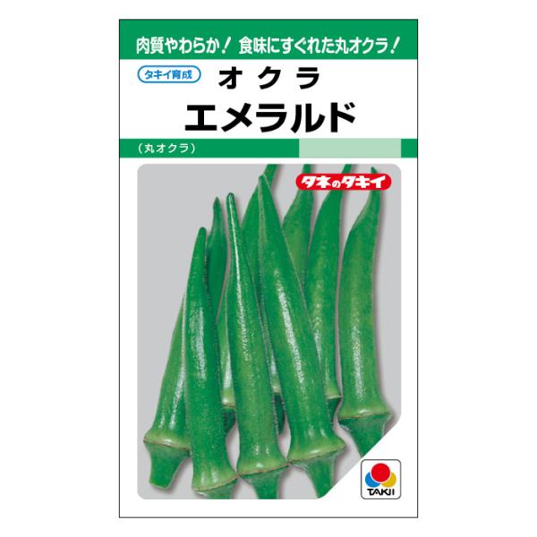 濃緑色の丸莢のオクラです。莢長はやや長めの15cm。莢の肉質はやわらかく、とり遅れてもかたくなりにくいです