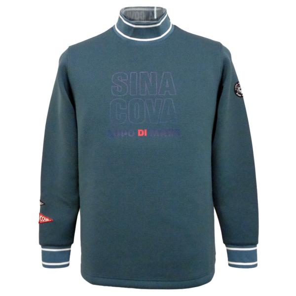 SINA COVA（シナコバ） 30%OFF 秋冬 襟にロゴ 長袖モックネックT