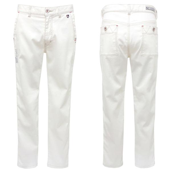 【新品未使用】SINA COVA 超ストレッチパンツ　洗える　ロゴボタン SINA COVA（シナコバ） 30％OFF 春夏 軽いピンコードストレッチ