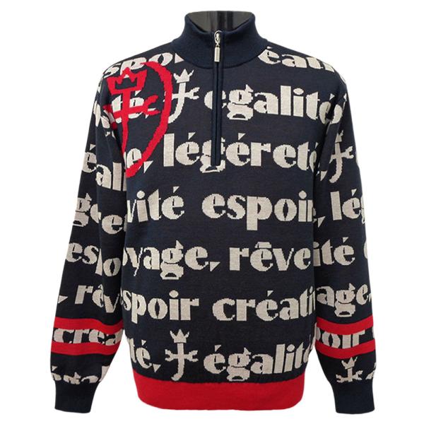 CASTELBAJAC 40%OFF 2024秋冬 カステルバジャック ロゴ総柄 ハイネック