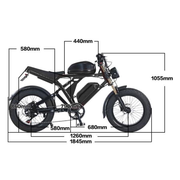 E'KEI F9pro �o�b�e���[2�t ��ʌ����@�t���]�� �d���o�C�N ���t2�� �i���o�[�擾 41ah(��23Ah,��18Ah�o�b�e���[) ���t���n���h���o�[ �[�d��2�� 1000W �o�C�N ���i�摜2