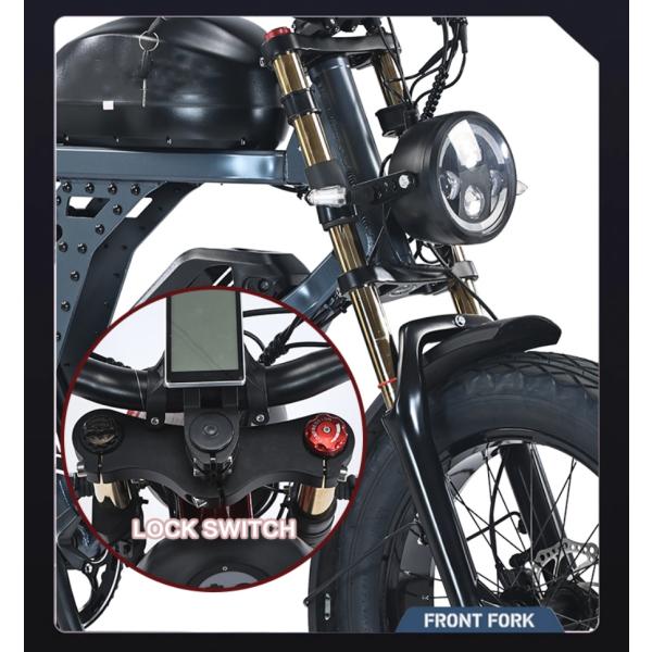E'KEI F9pro �o�b�e���[2�t ��ʌ����@�t���]�� �d���o�C�N ���t2�� �i���o�[�擾 41ah(��23Ah,��18Ah�o�b�e���[) ���t���n���h���o�[ �[�d��2�� 1000W �o�C�N ���i�摜4