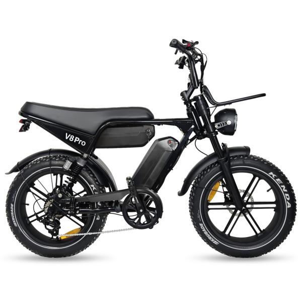E'KEI V8proMAX 20インチ バッテリー2個 48V 34Ah 20インチ 50cc 電動バイク 一般原動機付自転車 原付一種 公道 走行可能 ナンバー取得必要 前後ウィンカー付