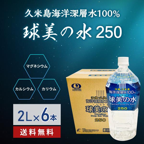 球美の水 硬度250 2000ml6本 ミネラルウォーター 海洋深層水 マグネシウムたっぷりの水 健康 美容 ダイエット 沖縄土産 美味しい