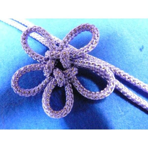 飾り紐 帯飾り うす紫に金 １ｍ 手芸 ハンドメイド 028