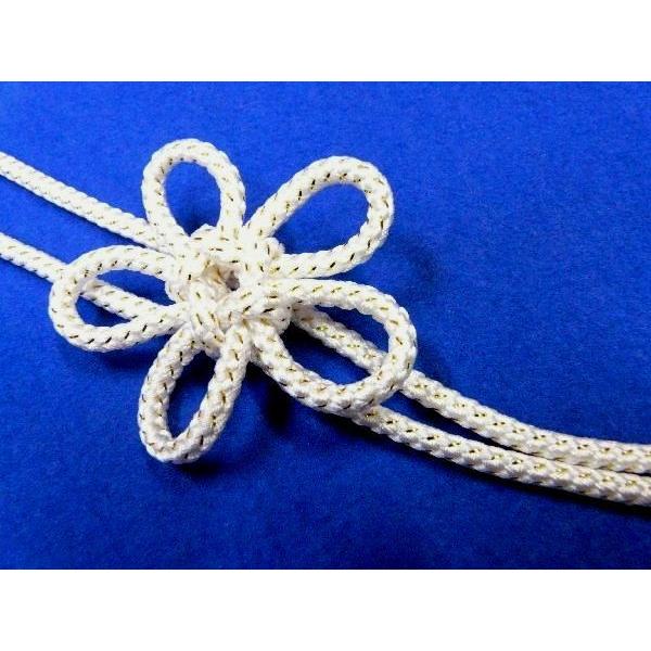 飾り紐 帯飾り 白に金糸 85ｃｍ 手芸 ハンドメイド 032