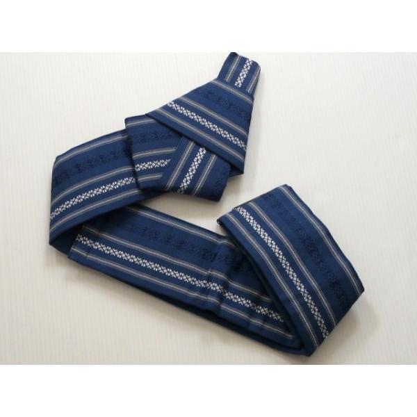 男帯 軽装ＦＧ角帯 青献上柄 ワンタッチで簡単 ２０％ＯＦＦ 006