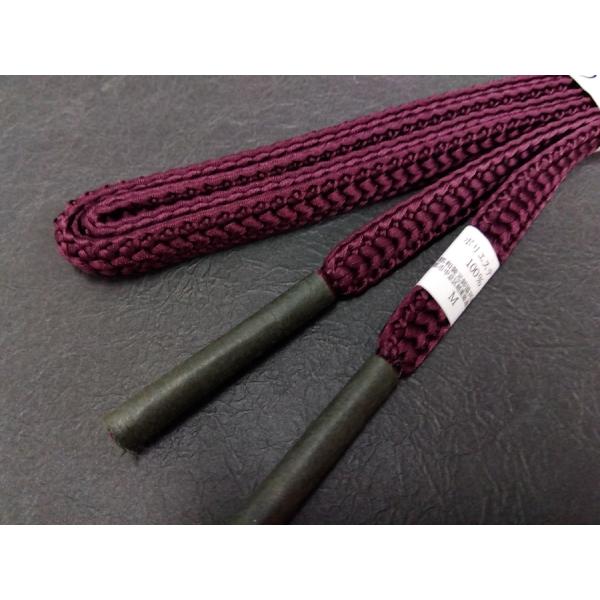 ラミエール帯締め 平組み 葡萄色 ブドウ色 Мサイズ ワントーン 新品 062