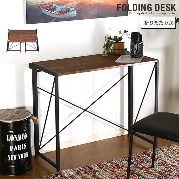 折りたたみデスク アンティーク風 アイアン フォールディングデスク コンパクト 薄型 おしゃれ 完成品 Fuj De 01 Ikikagu イキカグ 通販 Yahoo ショッピング