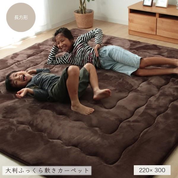 ラグ こたつ敷き布団 長方形 幅広ラグ ブラウン 約220×300cm : IKIKAGU