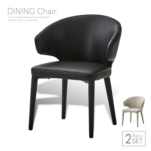 カフェ　12脚セット椅子　合皮　黒 ダイニングチェアー 2脚セット 肘付き 椅子 イス シンプル 黒