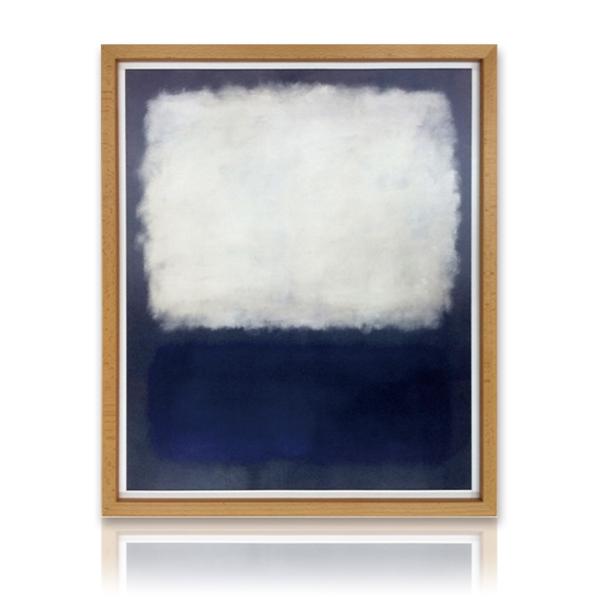 油絵（青い実） 絵画【BlueWave】青色の原色絵画30号 油彩画 ジョアンミロ風