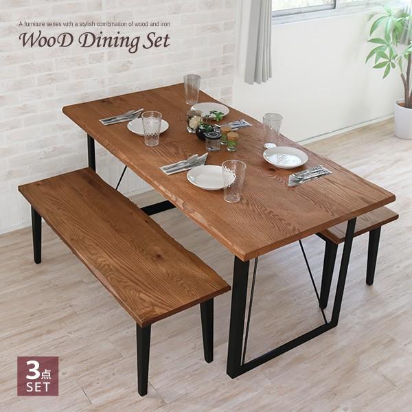 ①【テーブル】北欧モダン ダイニングテーブル、ベンチ3点セット 4人掛け 楽天市場】ダイニングセット 4人 ダイニングテーブルセット 4人