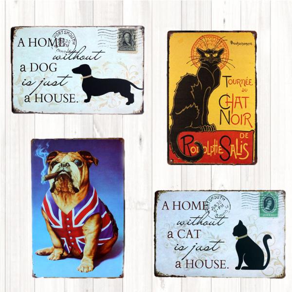 アメリカン 雑貨 ブリキ看板 動物 アニマル レトロ ヴィンテージ