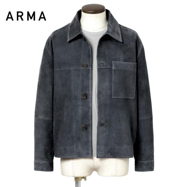 ARMA スエードシャツジャケット 48美中古品 ARMA〉スエードシャツブルゾン｜ビームスF／インターナショナル