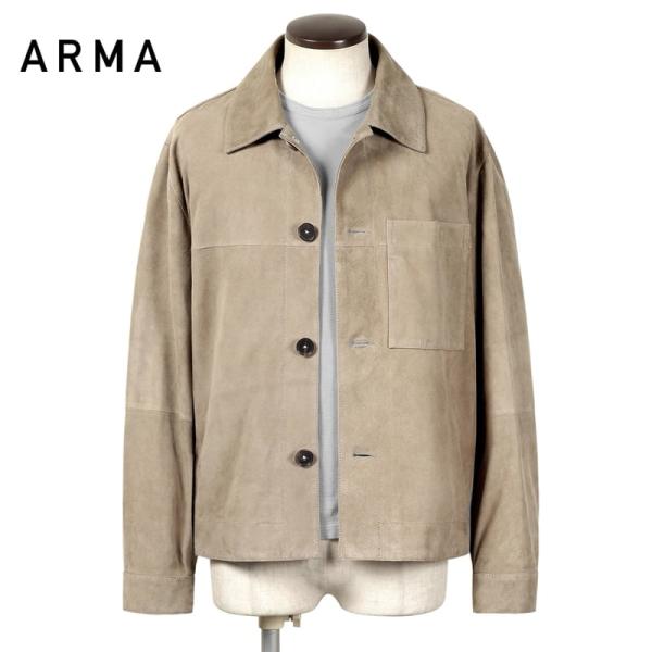 アルマ ARMA ／国内正規品／ ゴートスエードシャツブルゾン「PEAK