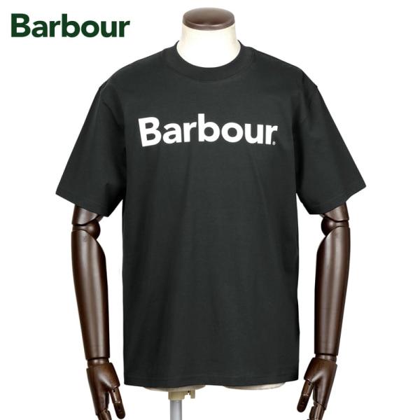 【SALE／返品・交換不可】バブアー Barbour ／ 26SS コットンテンジク半袖クルーネックカットソー「PENSFORD T-SHIRT（MTS1677）」（ブラック）