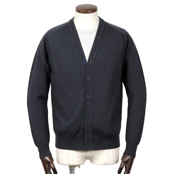 クルチアーニ　ウール　ショールカラー　カーディガン　ミドルゲージ　グリーン　52 クルチアーニ ウール ショールカラー カーディガン ミドルゲージ