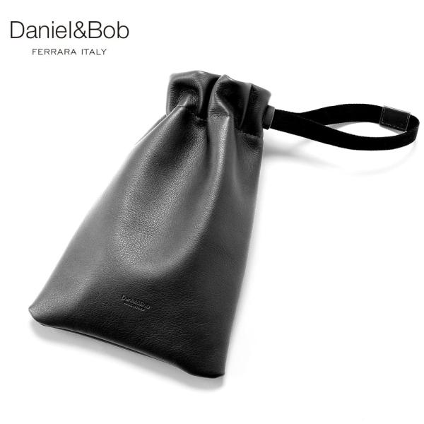 ダニエル&ボブ Daniel&Bob ／ ソフトスムースレザードローストリングバッグ「BERTO 20」（ブラック）