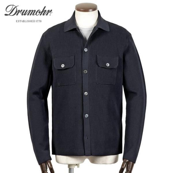 DRUMOHR ブラック編み込みカーディガン DRUMOHR（ドルモア） 【SALE】ドルモア Drumohr ／ 25SS コットン9